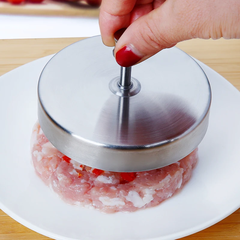 Creative Stuffed Non-stick Hamburger Beef Burger Press Mould Stainless Steel BBQ Barbecue Kitchen Tool 9.5cm Burger form