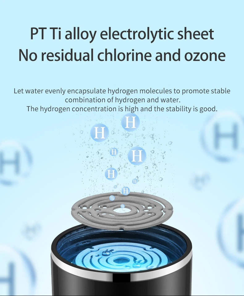 Богатая водородом чашка воды ионизатор воды генератор электролиза Щелочная интеллектуальная бутылка забота о здоровье
