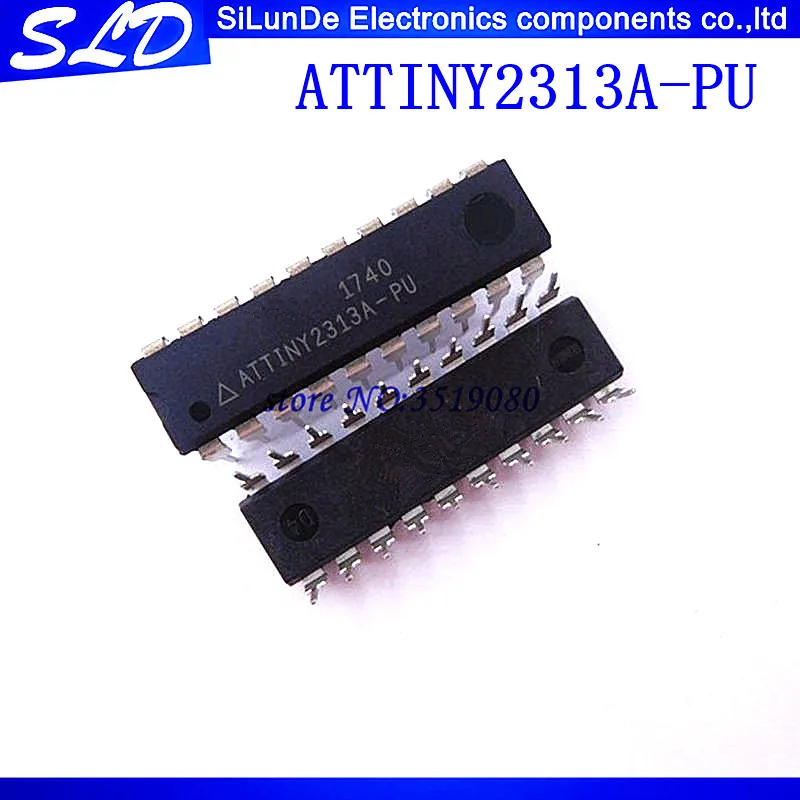 ATTINY2313A-PU ATTINY2313 DIP20 MCU 8-bit ATtiny AVR RISC 2KB Flash 2.5V/3.3V/5V 20-Pin DIP 10pcs/lot Free Shipping | Электроника