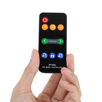 

New Hot SP106E 9Key LED colorful Music Controller DC5-12V For WS2811 WS2812B LED Strip