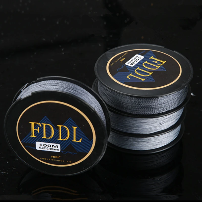 Super Strong 4 strand 100M 100 fluorocarbon PE Braided Fishing Line 4