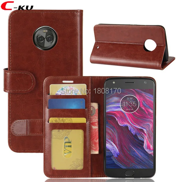 For MOTO X4 For Sony Xperia XA1 Crazy Horse Wallet Leather Pouch Case Colorful Money Pocket Picture Slot Stand Phone Cover 8pcs