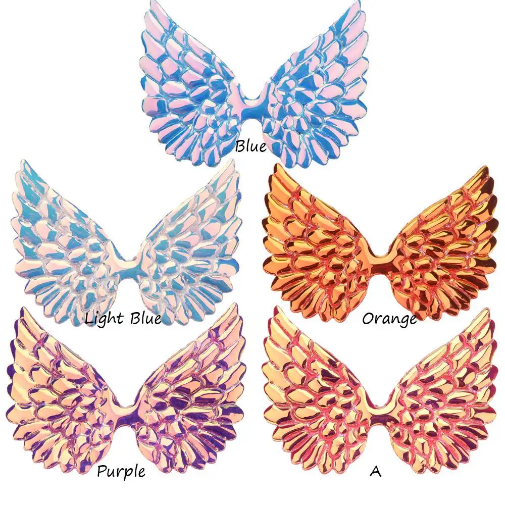 

160PCS Sequin Wings Boutique Hair Accessories Flower Accessories DIY Headwrap No Hair Bows Barretted for hairband