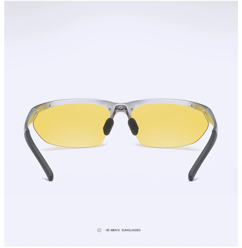 YSO, очки ночного видения, мужские, алюминиево-магниевая оправа, поляризованные очки ночного видения для вождения автомобиля, антибликовые очки 8124