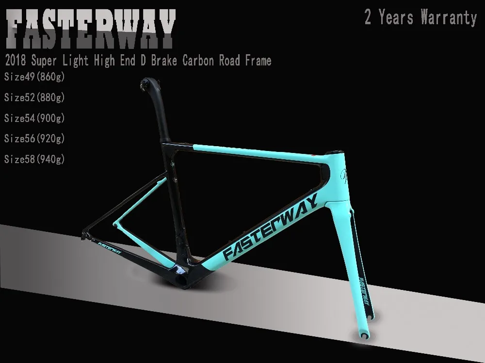 Best 2018 taiwan brand FASTERWAY classic black on black BOB color super light carbon bike frame:Frameset+Seatpost+Fork+Clamp+Headset 4
