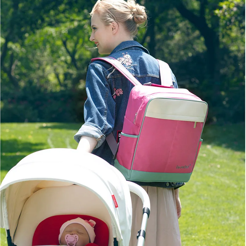 Baby Diaper Bag Mommy Nappy Backpack Fashion Multifunction Oxford Back Pack Large Baby Care Milk Bottle Organizer Mochila BB6055 (18)