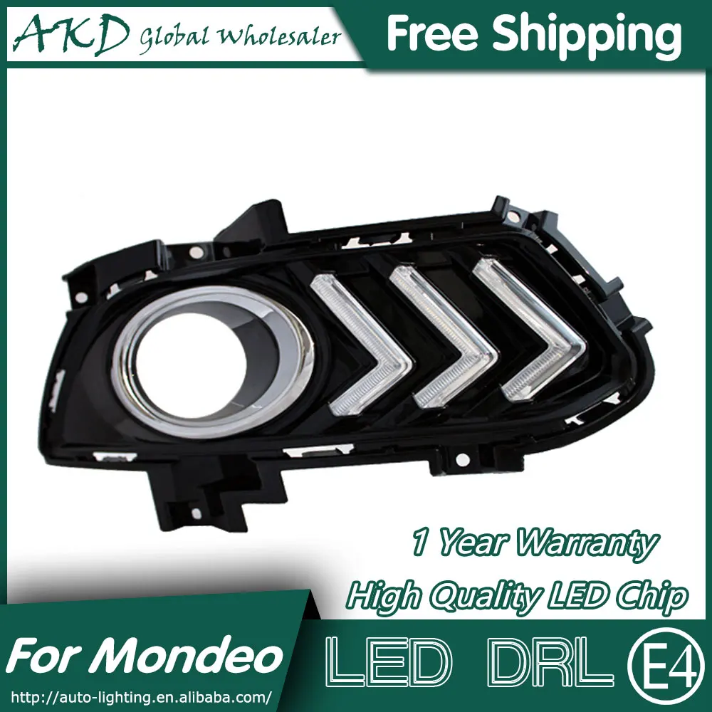 

AKD Car Styling for Mondeo DRL 2013-2015 New Mondeo DRL LED Fog Lamp Daytime Running Light Fog Light Parking Accessories