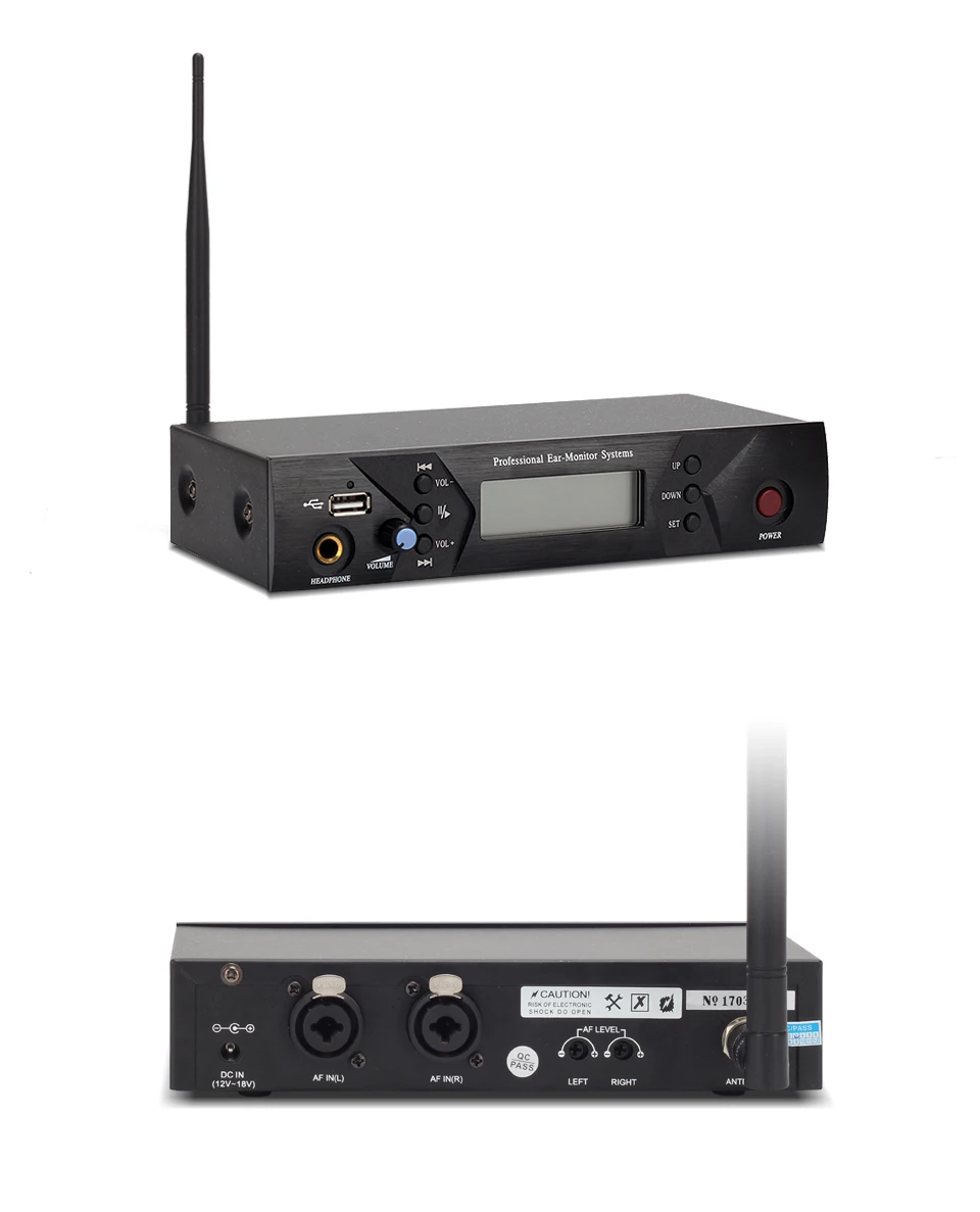 Wireless Recording studio Monitor System In Ear UHF Wireless Headset  Transmitter Receiver stage Monitor 
