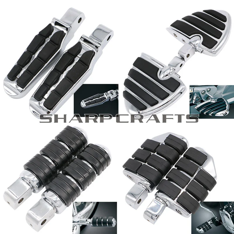 Motorcycle Front Driver Rider Foot Pegs FootRests For Yamaha Raider V