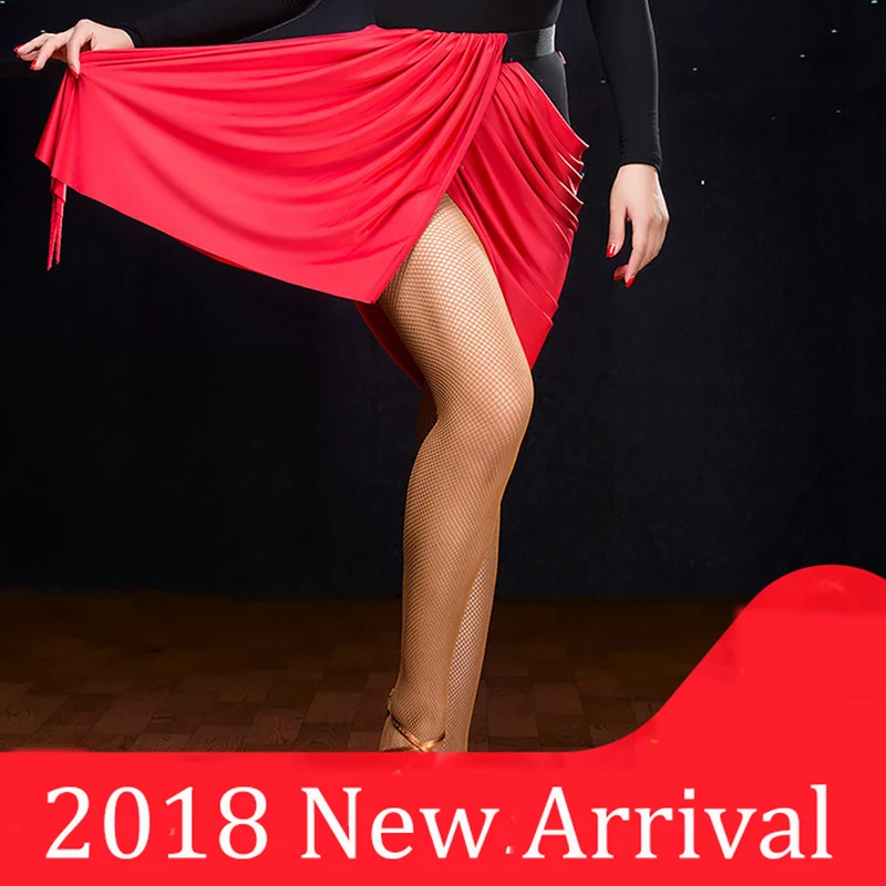 Хорошее качество для латинских танцев юбки для женщин красного цвета элегантная юбка Профессиональный Для женщин квадратный Бальные