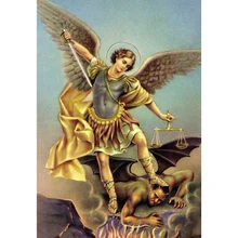 NOVA Religião Anjo E Diabo Diamante Pintura Diamante Bordado Broca Resina Praça Cheia/rodada Diamante Mosaico Imagem Strass