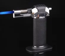 Outdoor BBQ Lighter Cigar Torch Turbo Lighter Jet Butane Gas Cigarette Spray Gun Windproof Metal 1300 C Pipe Lighter LFB471