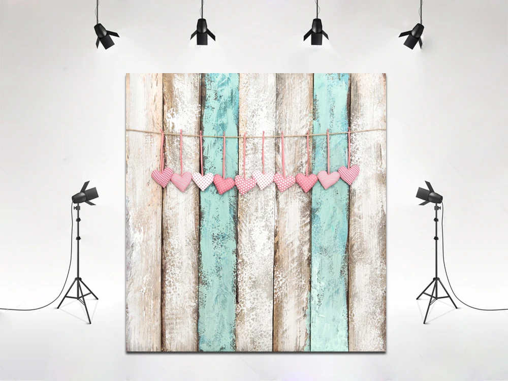 Wood Floor Backdrop Love Heart Newborn Photography Background Baby Shower Birthday Party Photo Studio Props xt-7563 | Электроника