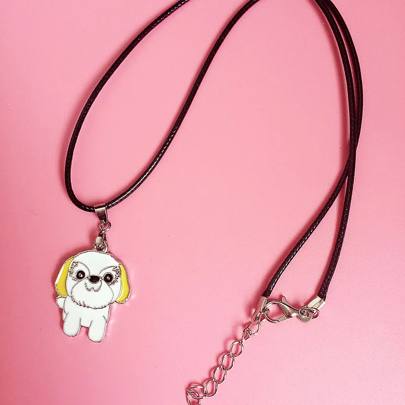

New,Factory exclusive design DIY yorkshire terrier necklace, contracted style.Send the key chain