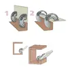 CL119 Hidden sliding hinges 90 degree limit hinge,R6 carbon steel,Industrial equipment cabinet door hinge ► Photo 2/5