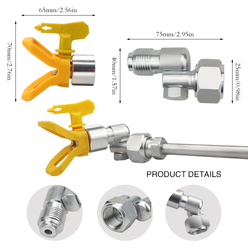 types of end mills 7/8" F-7/8" M Universal Swivel Joint With Sprayer Base Guard & 517 Tip For Airless Spray Gun Of Airless Spraying Machine Sprayer wood lathe spindle