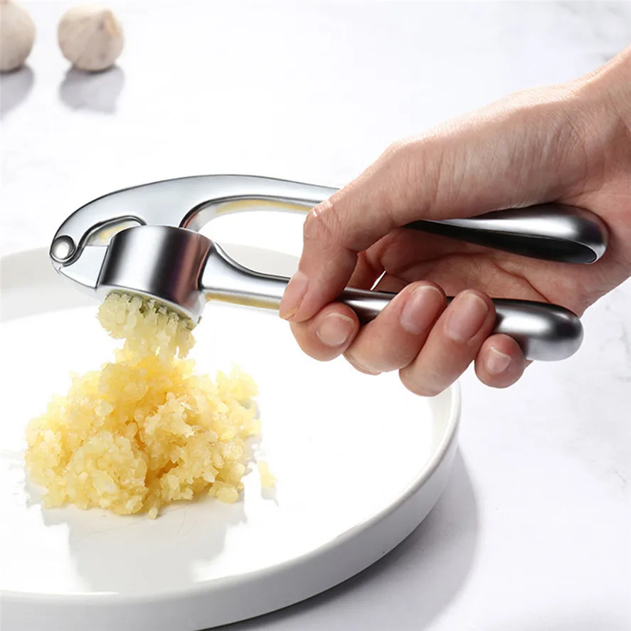New Garlic Pressing 1PC Zinc Alloy Garlic Press Ginger Garlic Crusher