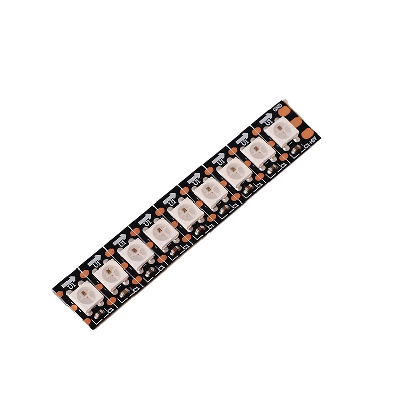 

1pcs 9leds WS2812B led pixel srip 144leds/m ;Black PCB Individually Addressable,Non waterproof DC5V