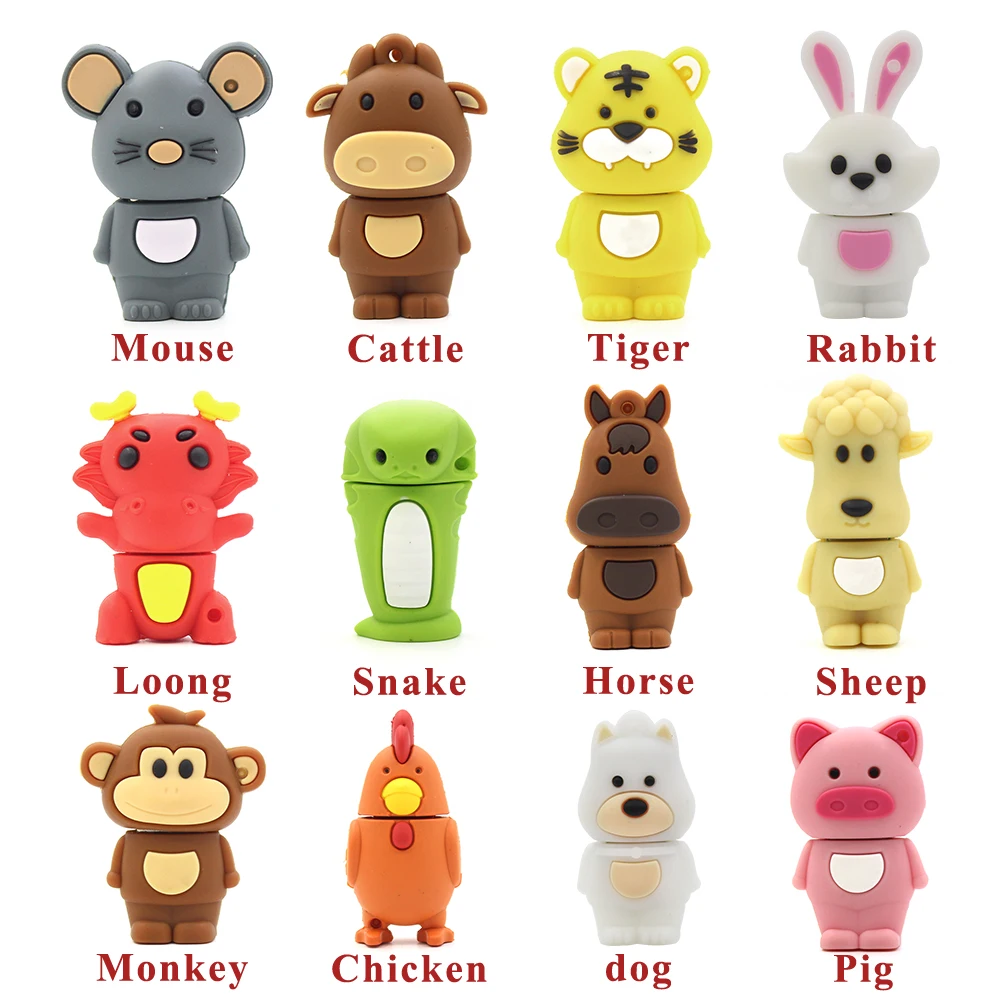 USB Flash Drive USB 2.0 32 GB Pen Drive 12 Animals Jump