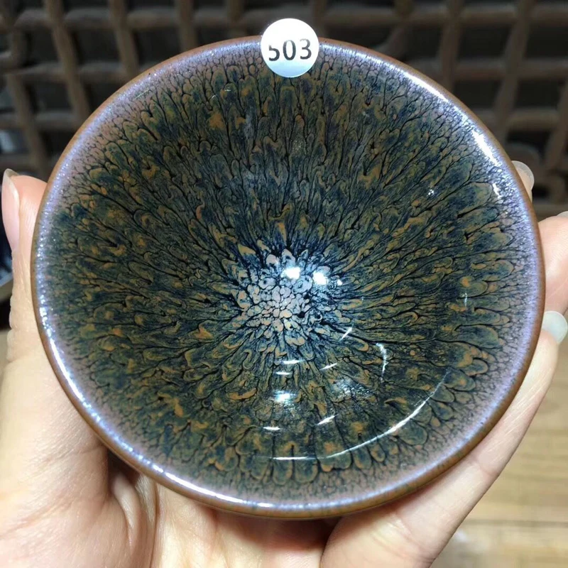

Jianzhan ChinaTeacups Porcelain Bowl Handmade Temmoku Glaze Porcelain Gaiwan