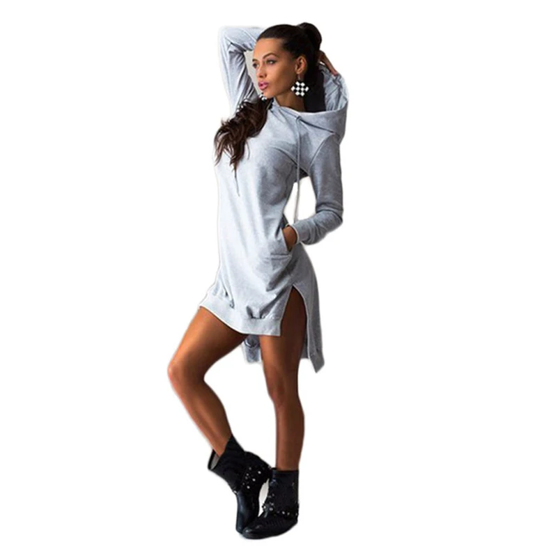 Autumn Women Irregular Midi Dresses Long Sleeve Loose Hoodie Dress Black Pullovers Hoodies Sweatshirts Tracksuit Vestidos Female Autumn Women Irregular Midi Dresses Long Sleeve Loose Hoodie Dress Black Pullovers Hoodies Sweatshirts Tracksuit Vestidos Female