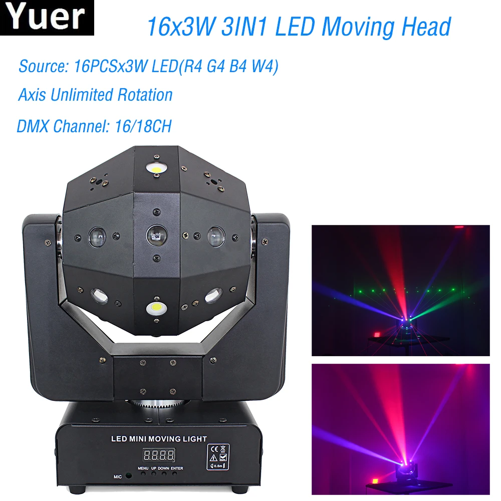 

Laser Beam Strobe 3IN1 120W LED RGBW Moving Head Light Club DJ Stage Lighting Party KTV Bar Disco Dj Moving Heads Light