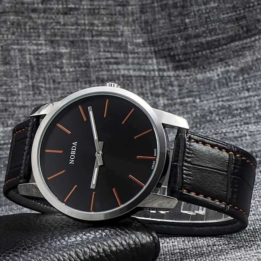 NOBDA Brand watch men 2017 new fashion quartz men s watches waterproof 5mm Ultra thin male
