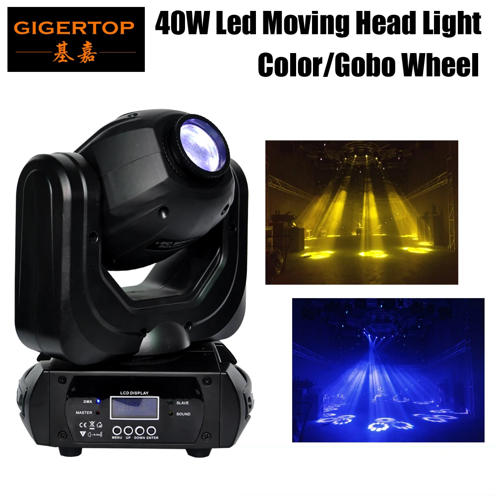 

TIPTOP Stage Light TP-L632 New 40W Led Moving Head Spot Light Mini Size With Gobo/Color Wheel Multi Function 10/12 Channels