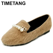 TIMETANG новая весенняя обувь женская большой размер 42 43 повседневная женская обувь на плоской подошве модные прямой валиковый шов женская обувь на плоской подошве с плюшем внутри c097