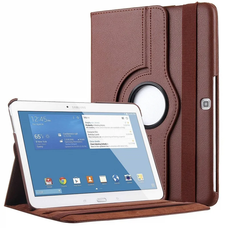 

Tab 4 10.1 T530 T535 360 Rotating PU Leather Case for Samsung Galaxy Tab 10.1 SM-T530 T531 SM-T535 Cover Sand Holder Funda Capa