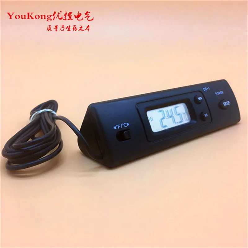 

Car Digital Electronic Clock Temperature Meter LCD Digital Thermometer Car Clock Car Interior Time Inter Outer Temperature Displ