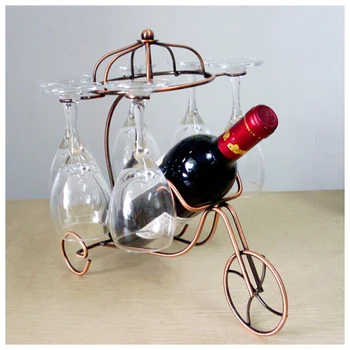 

New Delicate Red Wine Bottle Glasses Holder Hanging Upside Down Cup Goblets Display Rack