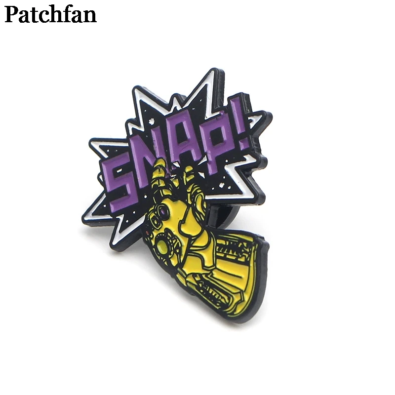 

Patchfan Thanos Infinity Gauntlet Zinc pins para backpack clothes for bag shirt hat insignia badges brooches for men women A2036
