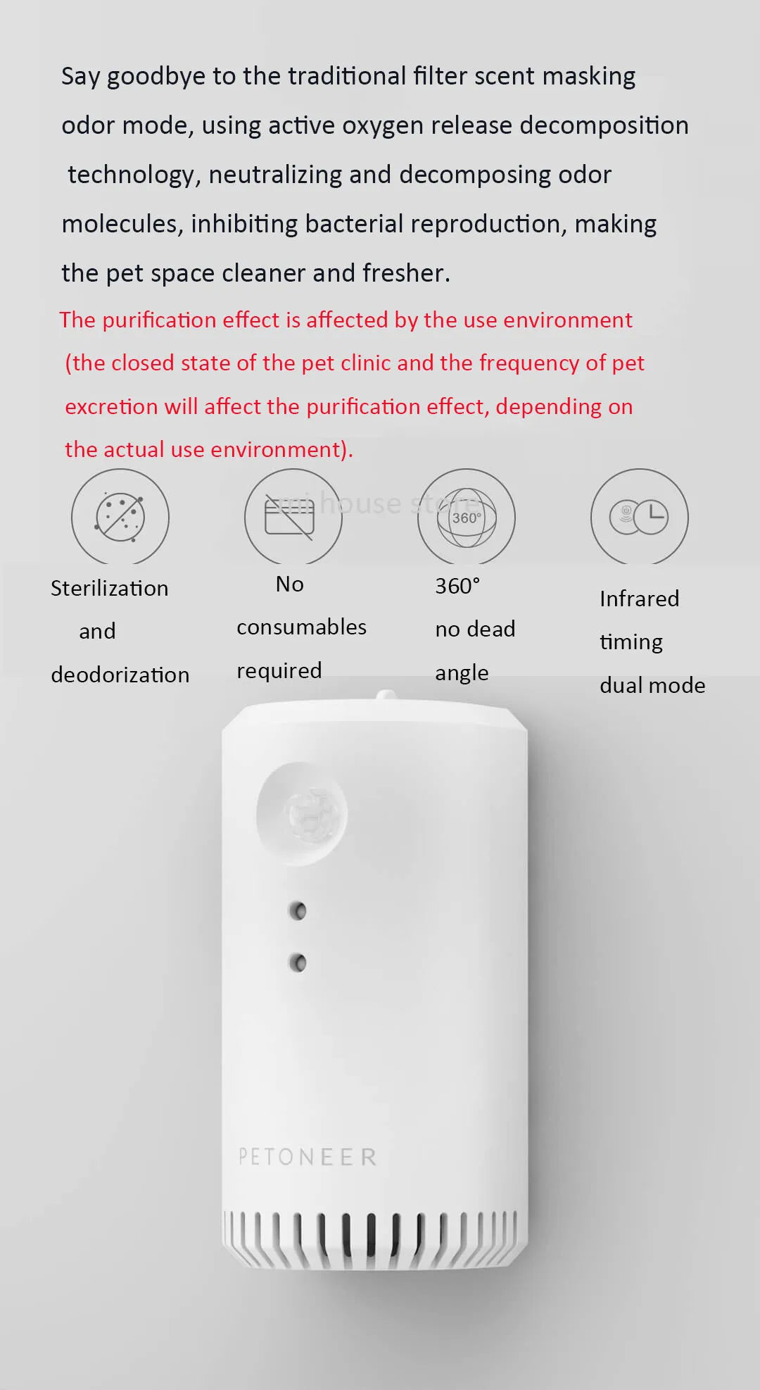 Xiaomi Mijia Интеллектуальный дезодорант для стерилизации инфракрасная функция синхронизации очиститель воздуха USB кабель для зарядки домашних животных Туалет свежий воздух