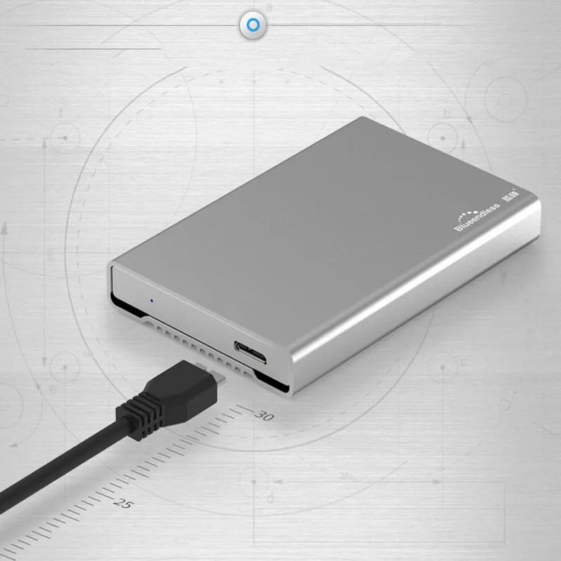 Blueendless Extermal чехол для жесткого диска 2 5 дюйма Sata USB 3 0 алюминиевый корпус SSD Caddy Box