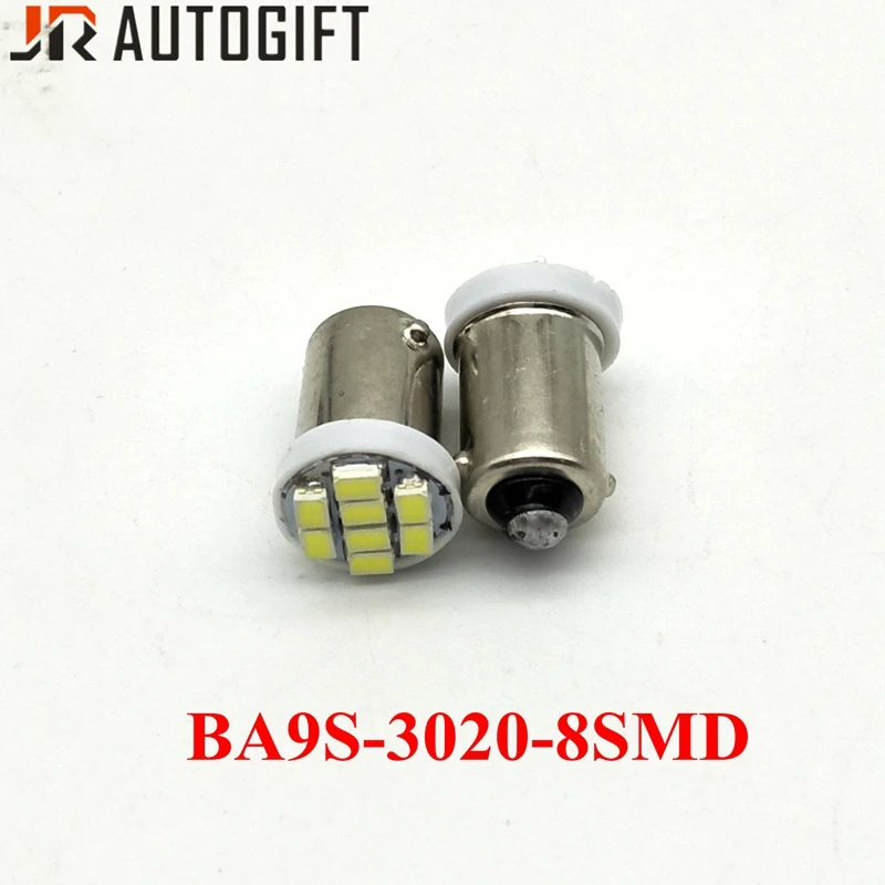 

100PCS 12V/24V car-styling high Quality T4W BA9S 8 SMD 1206 LED Interior Light 3020 8smd Wedge Auto Reading Dome Lamps
