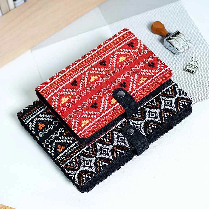 

JUGAL Creative Trend 2018 Notebook Loose Leaf Agenda Notepad Cloth Spiral Notebook Dairy Journal Book A5A6