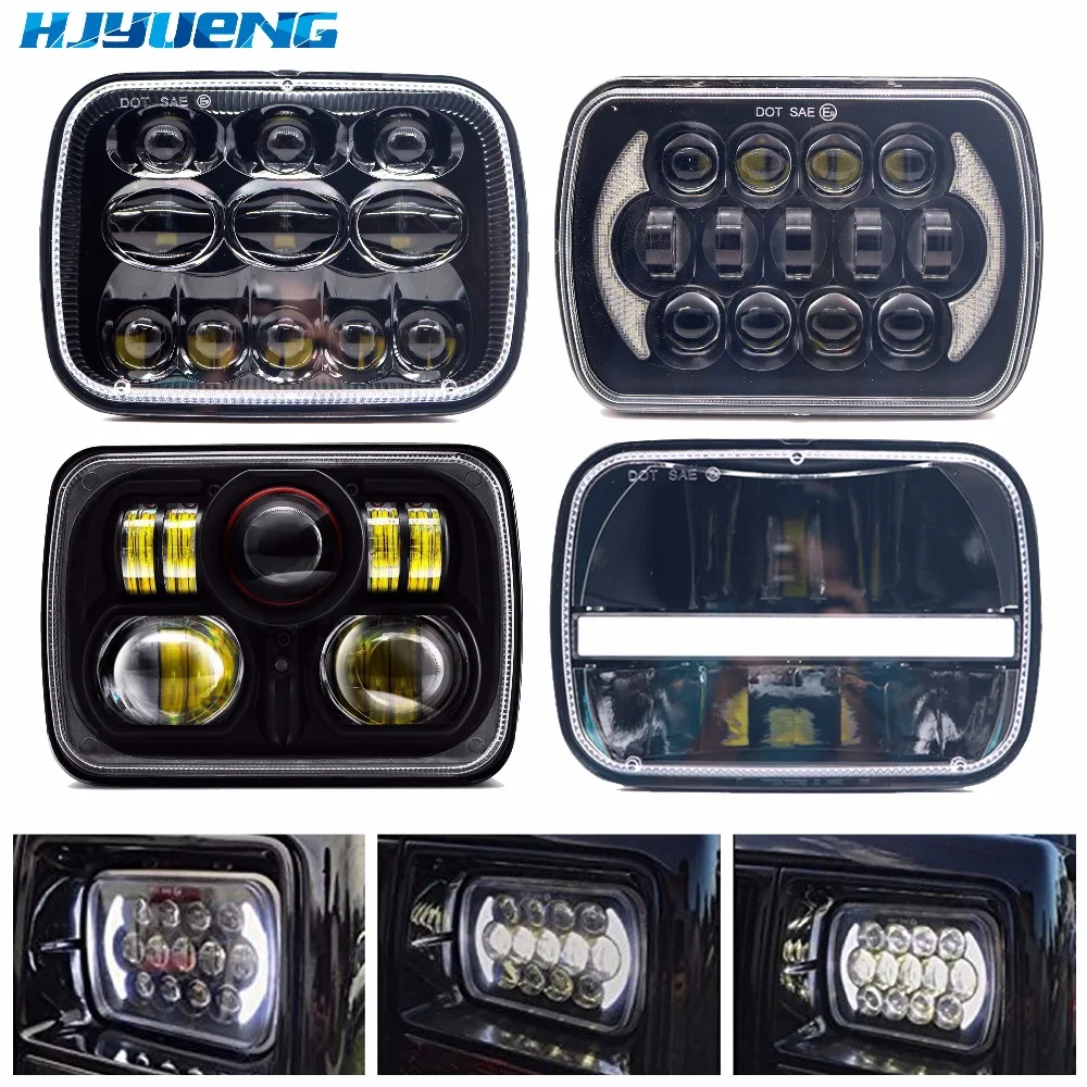 2X LED HID 7/"X6/" Sealed Beam Headlights Crystal Clear For Chevrolet C2500 K2500
