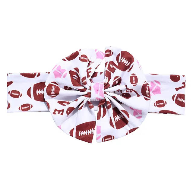 Buy Kids Headband Bow Knot For Girl Football Print
