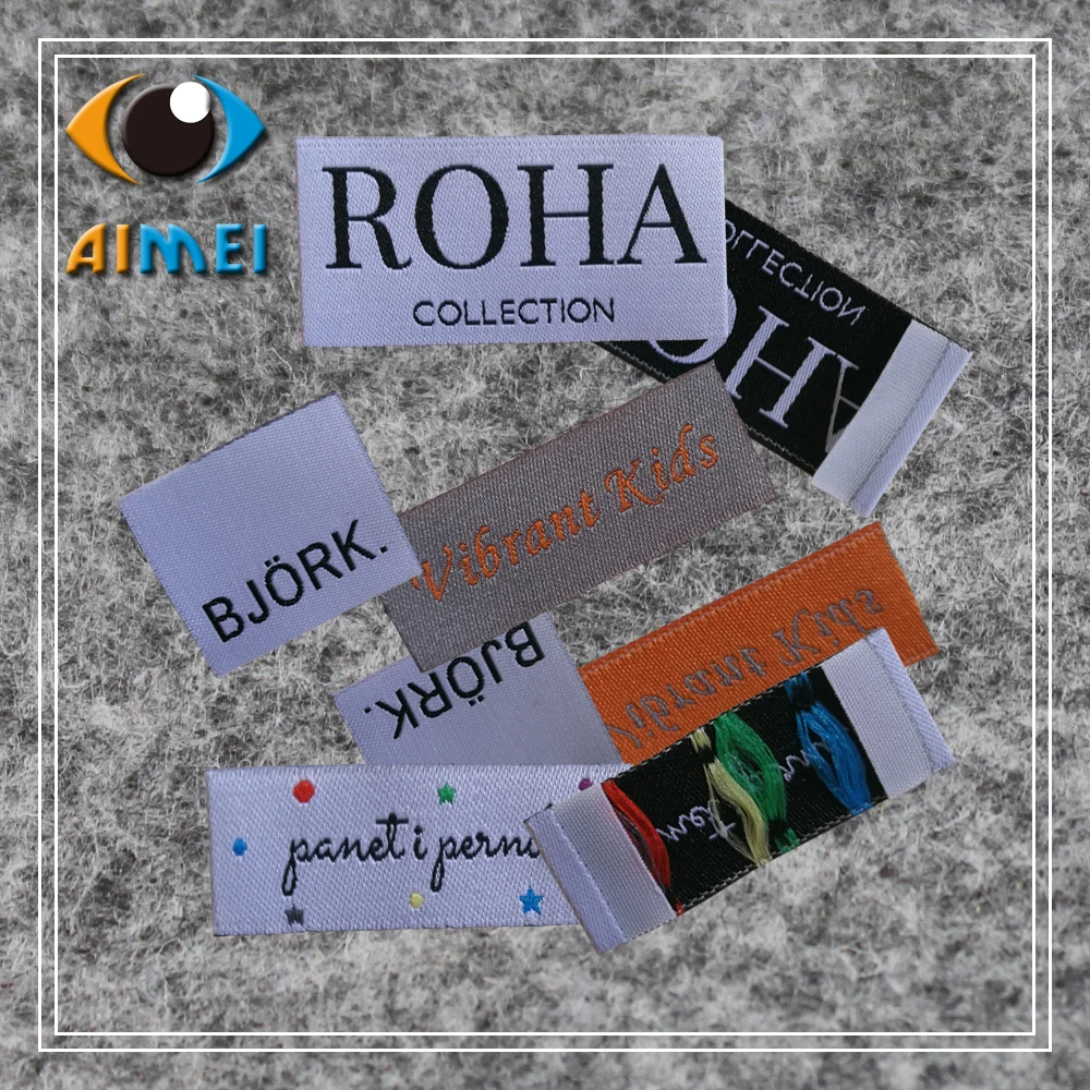 Free shipping Customized clothing sewing tag for fabric bags brand labels custom woven labels ...