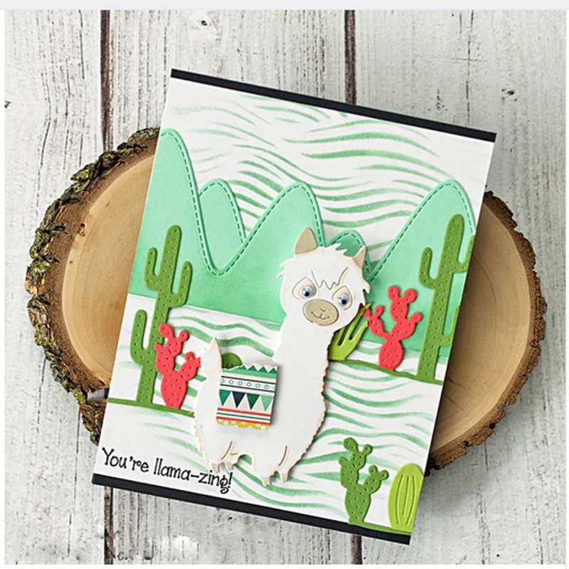 

Cute Alpaca Metal Cutting Dies Stencils For Card Making Decorative Embossing Suit Paper Cards DIY Dies Scrapbooking Newest 2018