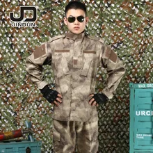 Camouflage suit Tactical Military uniform combat uniform Set Hiking Outdoors Army Sport Suit Training Hunting Jacket + Pants