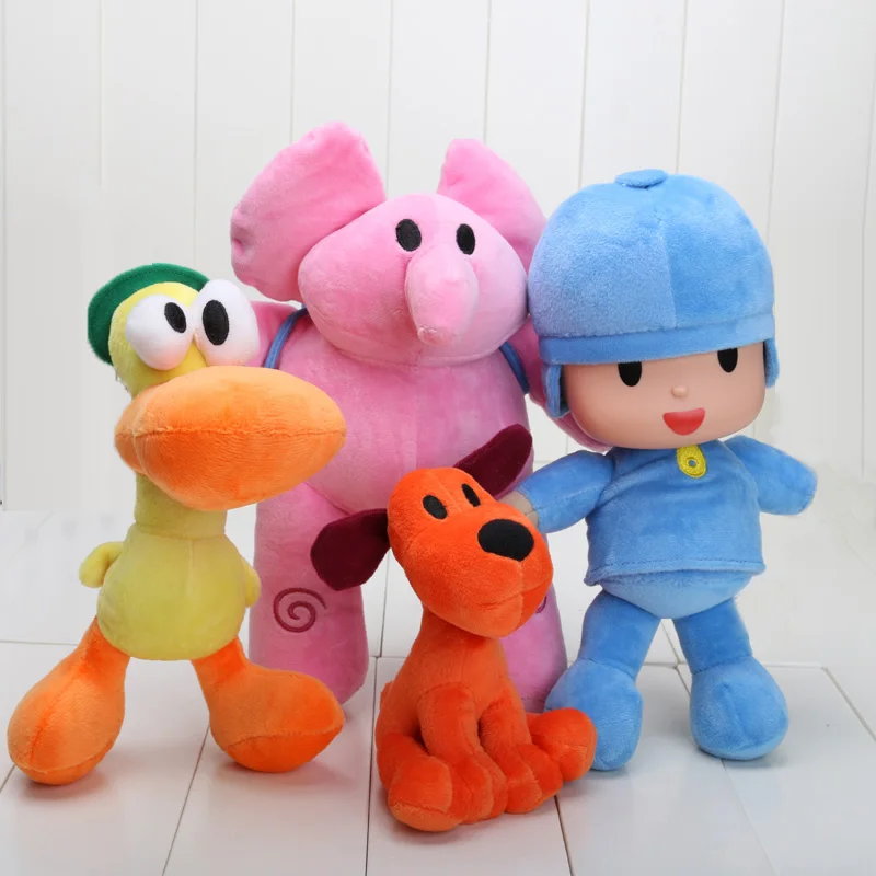 4 шт./компл. 14-30 см Pocoyo Loula Elly Pato Мягкие животные плюшевые игрушки