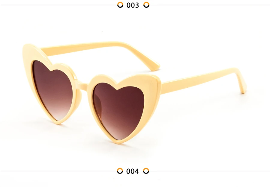 TRIOO большое сердце для женщин качество солнцезащитных очков тренд специальный дизайн женские Oculos градиентные модные летние женские солнцезащитные очки