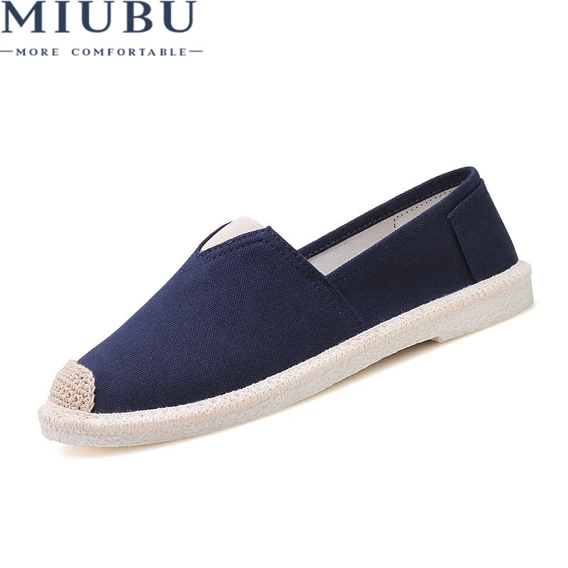 

MIUBU Summer Men Hemp Shoes Espadrilles Designer Breathable Casual Boat Shoes Men Canvas Loafers Ultralight Lazy Shoes