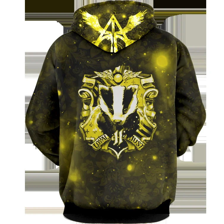 The Wizardry 3D Printed Hoodie with Pocket Ravenclaw Gryffindor for Adult Unisex Sweatshirt Costume Casual Hoodies Men Clothes