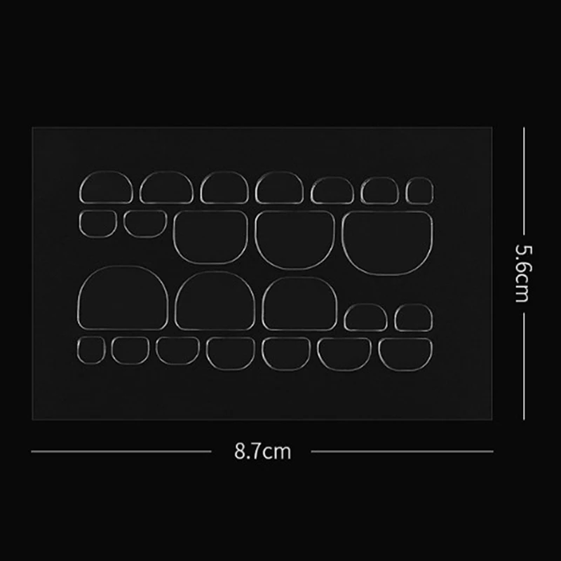 

240pcs/10sheet Double-side Adhesive Tips Nail Glue Sticky Transparent False Nails Tool NEW