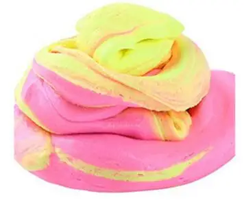 DIY Fluffy Slime Box Soft Light Clay Modeling Polymer Slime Supplies Clay Sand Dynamic Plasticine Toys Tool Kit Boys/girls gift - Цвет: C pink yellow