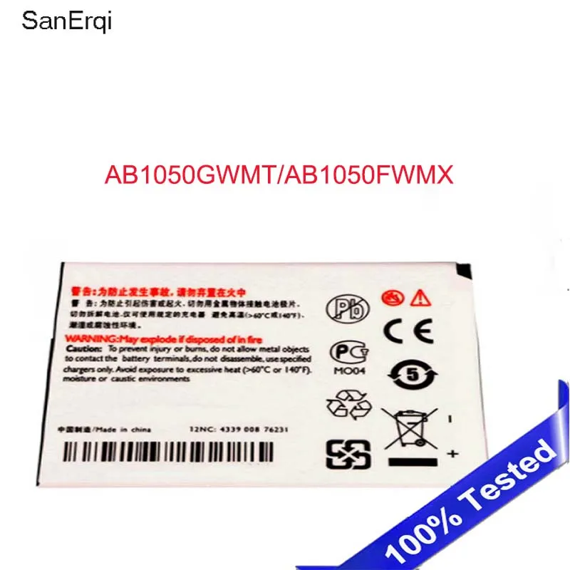 

1000mAh Battery For PHILIPS Xenium X116 X125 X126 X128 Smart Moble Phone AB1050GWMT AB1050FWMX Samerqi