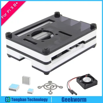 

4 in 1 Raspberry Pi 3 B+ (Plus) Case with Cooling Fan + Fan Cover + Heat sink Kit For Raspberry Pi 3 Model B+ Plus Only Pi 3B+